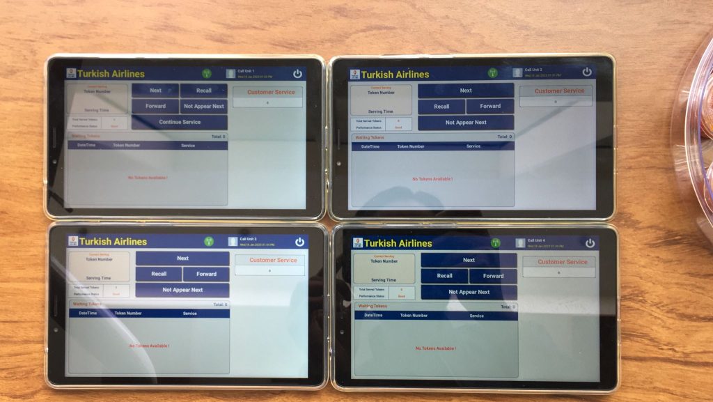 Queue managment system at Turkish Airline